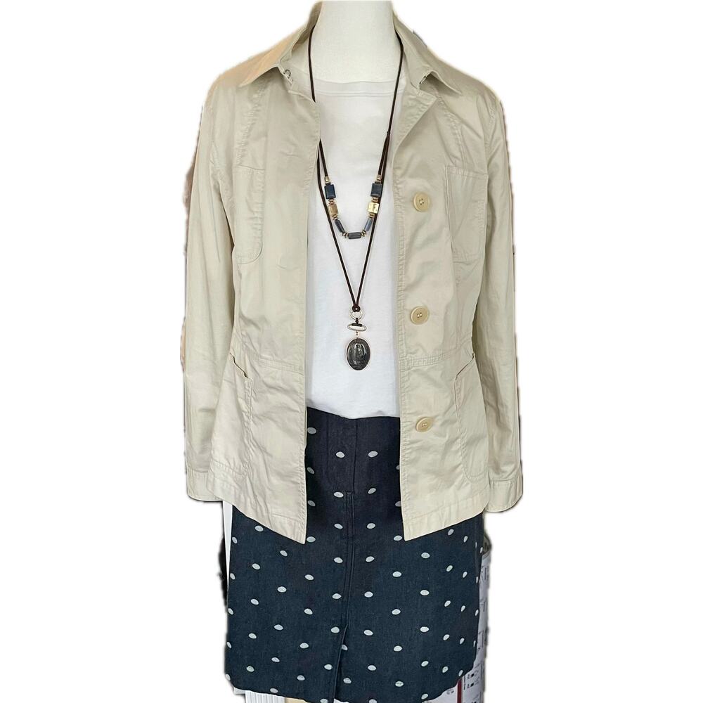 Talbots Polka Dot Denim Jean Skirt, Size 12WP - Picture 3 of 10